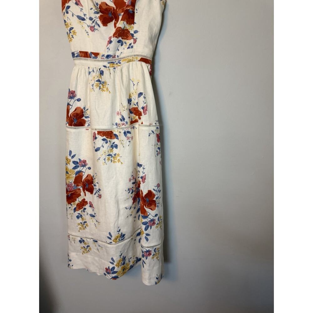 Reformation Everett 100% Linen Floral Midi Dress $298 Sz 2 NEW - Picture 14 of 16